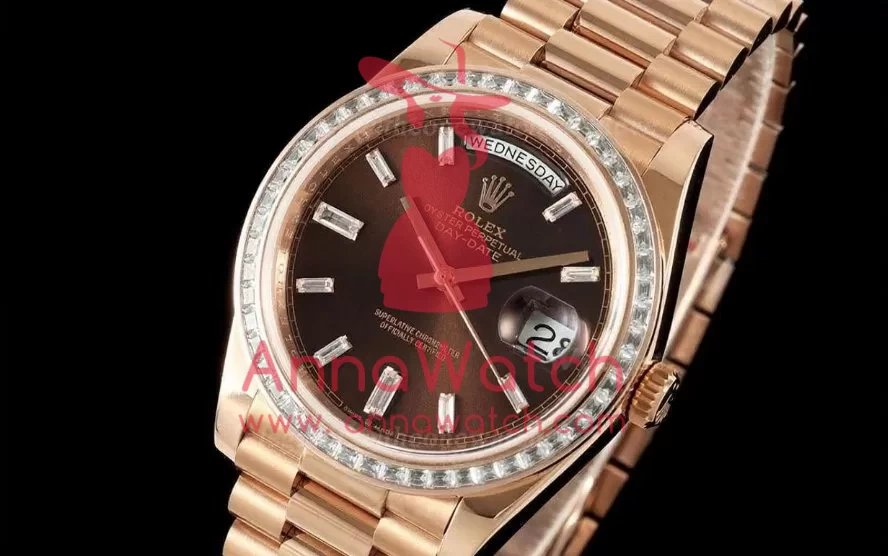 DayDate 228345 40mm Dia RG / RG Brown / Dia QF V5 A2836(Gain Weight)