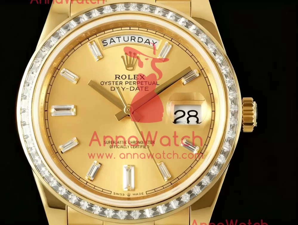 DayDate 228348 40mm Dia YG / YG Gold / Dia QF V5 A2836(Gain Weight) - Image 2