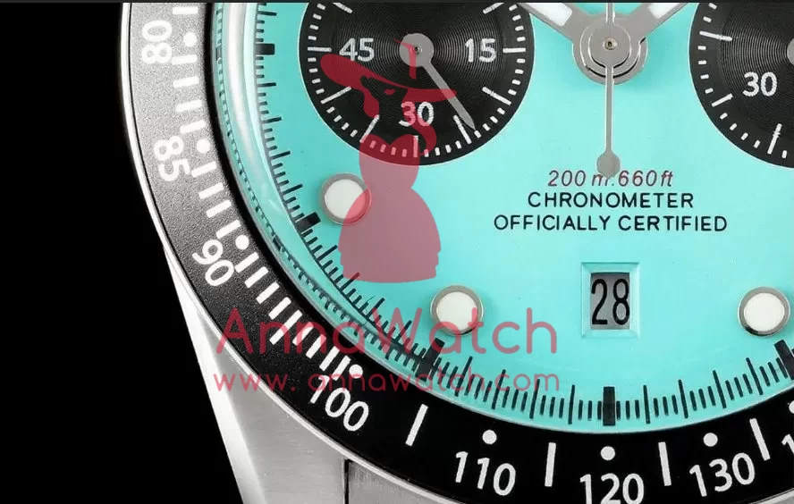 Black Bay Chrono 41mm SS / SS Tiffany Blue Dial ZF A7750 - Image 5