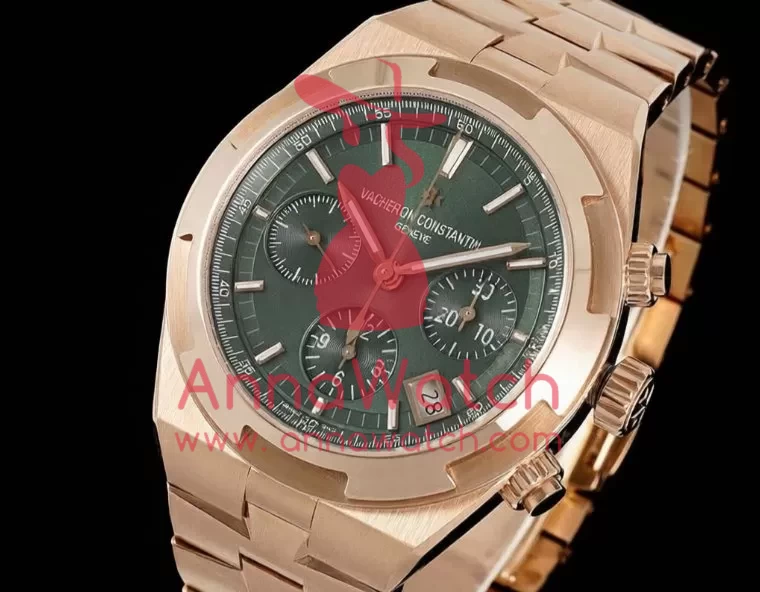 Overseas 5520V 41mm RG / RG Green Dial 8F A7750 Mod - Image 5