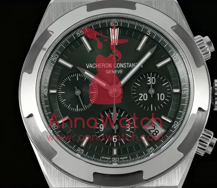 Overseas 5520V 41mm SS / SS Green Dial 8F A7750 Mod