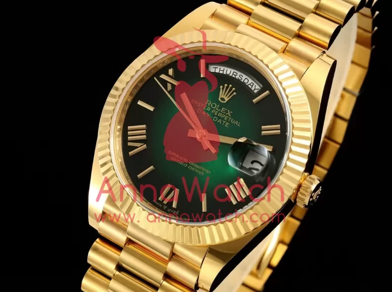 DayDate 228238 40mm YG / YG Green Ombre / Rmn ARF VR3255 (Gain Weight)