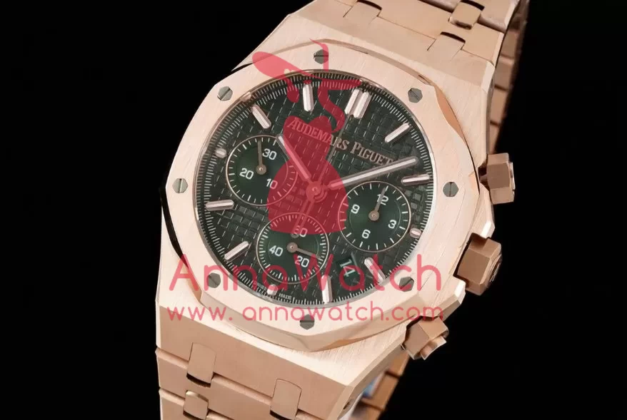 Royal Oak Chrono 26240 RG / RG Green / Stk BF A7750