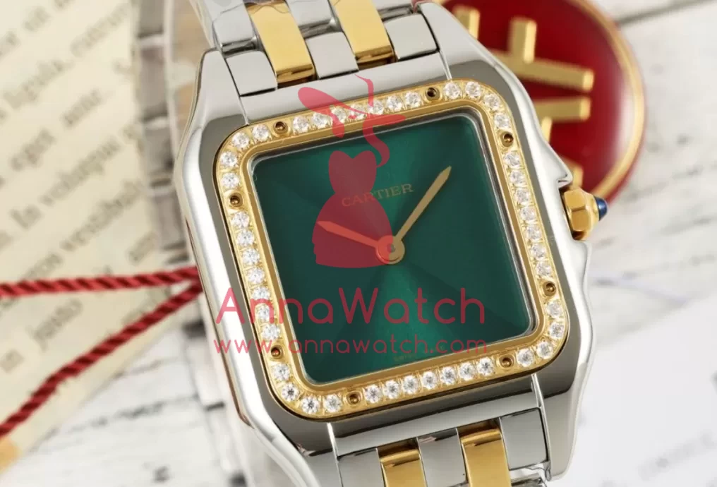 Panthere Secrete De Ladies 22mm Dia SS / YG Green Dial AF Quartz - Image 3