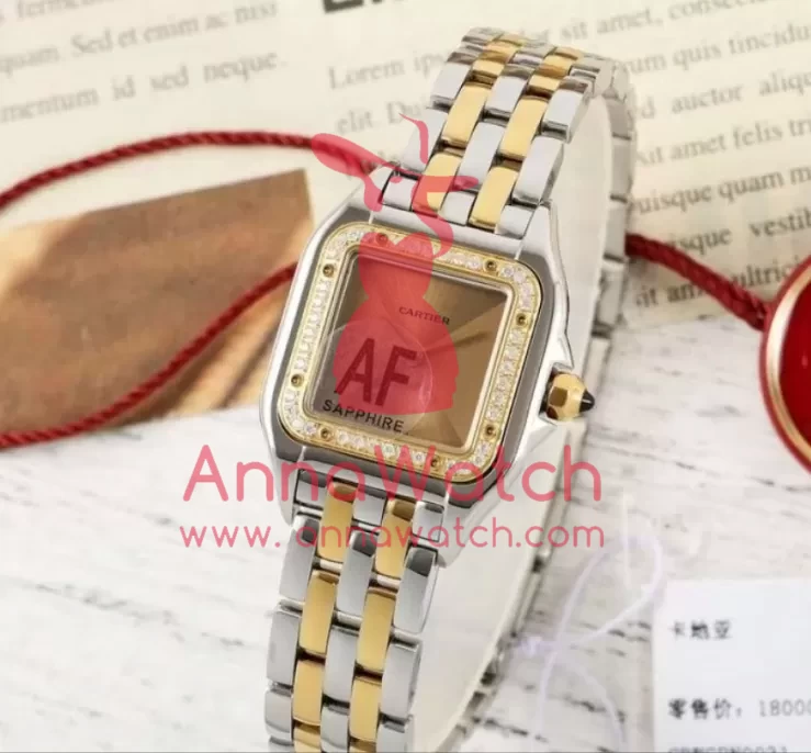 Panthere Secrete De Ladies 22mm Dia YG / SS Gold Brown Dial AF Quartz - Image 6