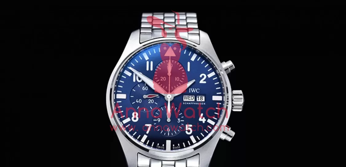 IWC ?C 3777 Pilot Chrono SS / SS Blue "Le Petit" V2 ZF A7750