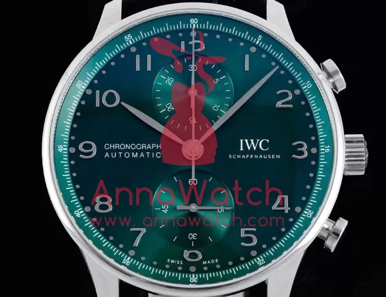Portuguese Chrono 41mm Green Dial On Black Strap SS / LE V6SF A69355 - Image 4