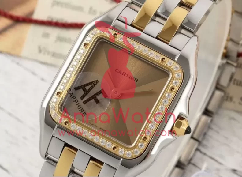 Panthere Secrete De Ladies 27mm Dia YG / SS Gold Brown Dial AF Quartz - Image 2